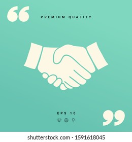 Handshake symbol icon. Graphic elements for your design