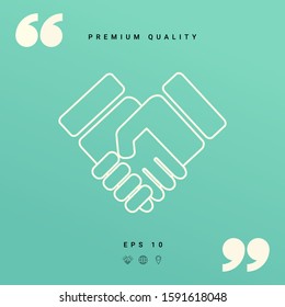 Handshake symbol icon. Graphic elements for your design