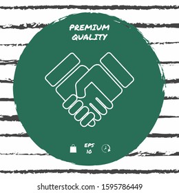 Handshake symbol icon. Graphic elements for your design