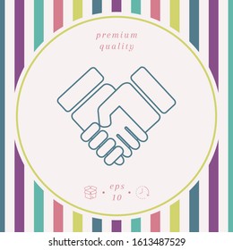 Handshake symbol icon. Graphic elements for your design