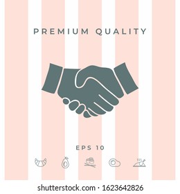 Handshake symbol icon. Graphic elements for your design