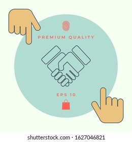 Handshake symbol icon. Graphic elements for your design