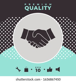 Handshake symbol icon. Graphic elements for your design