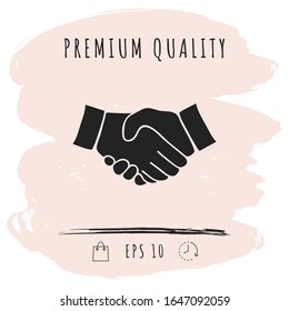Handshake Symbol Symbol. Grafische Elemente für Ihr Design