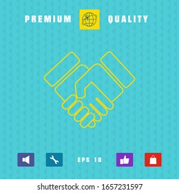 Handshake symbol icon. Graphic elements for your design
