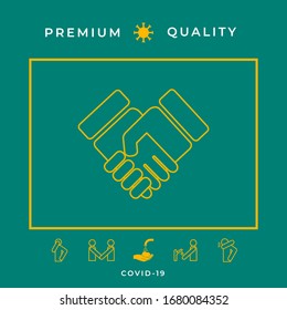 Handshake symbol icon. Graphic elements for your design