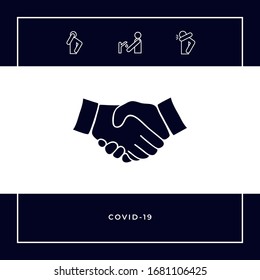 Handshake symbol icon. Graphic elements for your design