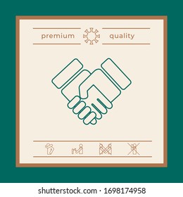 Handshake symbol icon. Graphic elements for your design