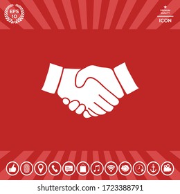 Handshake symbol icon. Graphic elements for your design