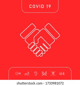 Handshake symbol icon. Graphic elements for your design