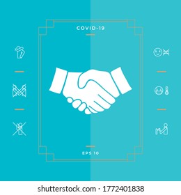 Handshake symbol icon. Graphic elements for your design