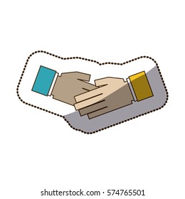 Handshake symbol isolated icon vector illustration graphic design