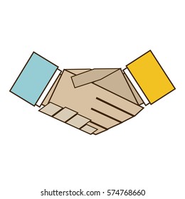 Handshake symbol isolated icon vector illustration graphic design