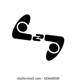 handshake symbol top view