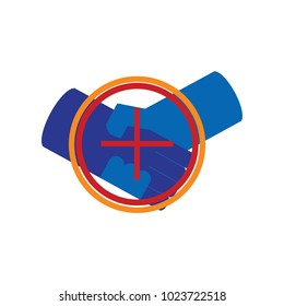 Handshake Target Logo icon design