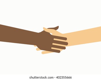 Handshake, Teamwork. Vector illustration EPS 10.