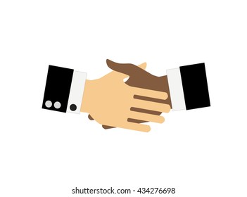 Handshake, Teamwork. Vector illustration EPS 10.