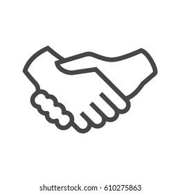 Handshake Thin Line Vector Icon. Flat icon isolated on the white background. Editable EPS file. Vector illustration.