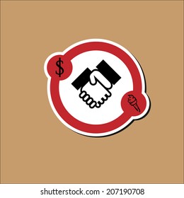 Handshake trading deal for icecream 