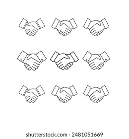 A handshake is a traditional gesture of greeting, agreement, or partnership. It symbolizes mutual respect, trust, and commitment between parties. 