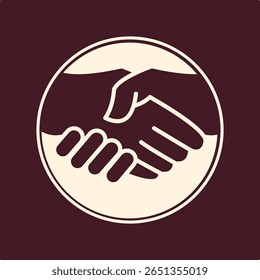 Handshake trendy vetor importante útil ilustração design delicioso fundo colorido.eps