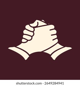 Handshake vetor moderno design de arte aplicativo surpreendente ilustração útil colorida.eps