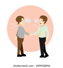 handshake of two businessmen vector for web	