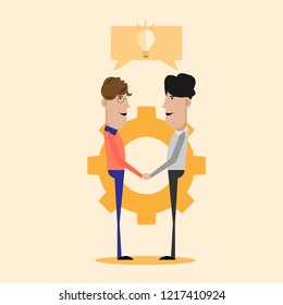 handshake of two businessmen vector for web	
