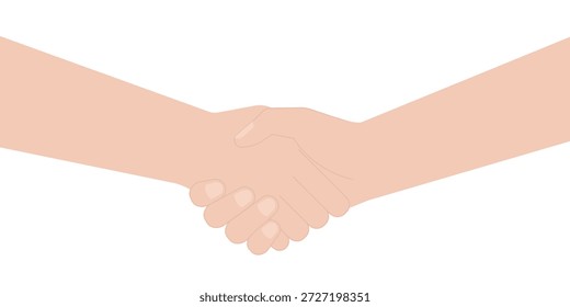Apretón de manos. Dos Personas estrechando la mano. Ilustración vectorial. 