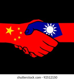 handshake of two states on black