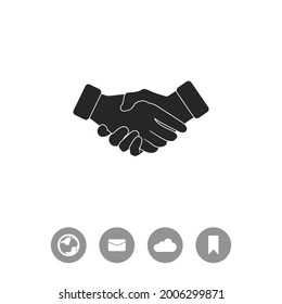 Handshake vector black simple icon