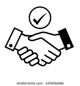 Handshake vector. Business collaboration ideas, logos and icons