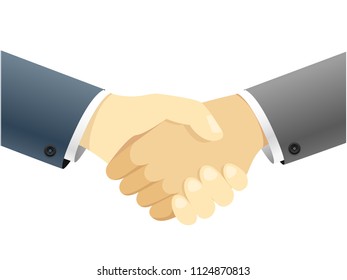 Handshake vector concept. Illustration isolated on white background
