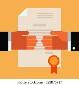 Handshake vector concept. Concept of international partnership, cooperation and teamwork in business. Flat modern design style