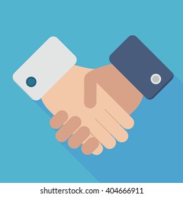 handshake in vector flat design
