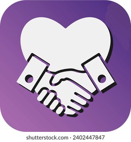 Handshake  Vector Glyph Gradient Background Icon For Personal And Commercial Use.
