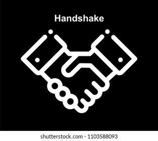 Handshake vector icon 