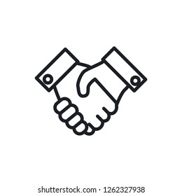 handshake vector icon