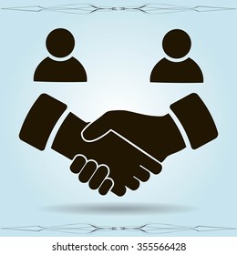handshake vector icon