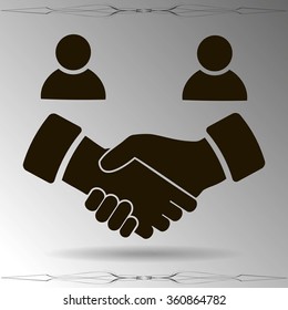 handshake vector icon