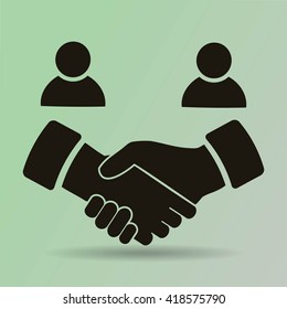 handshake vector icon