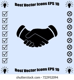 handshake vector icon