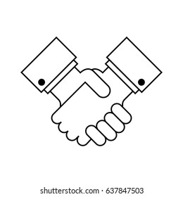 Handshake vector icon. Business handshake
