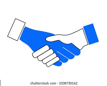 Handshake vector icon - business concept