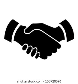Handshake vector icon - business concept