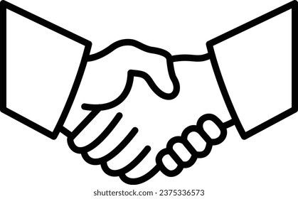 Handshake Vektorsymbol. Kann für Druck-, Mobil- und Web-Anwendungen verwendet werden.