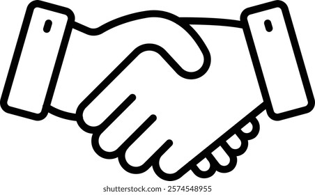 Handshake vector icon. Can be used for printing, mobile and web applications.