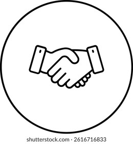 Handshake vector icon. Can be used for printing, mobile and web applications.
