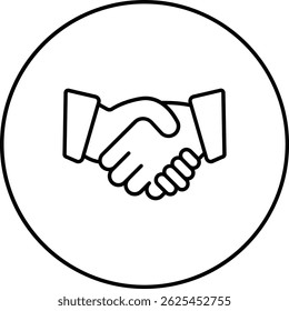 Handshake vector icon. Can be used for printing, mobile and web applications.