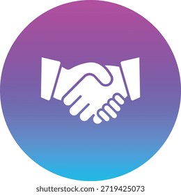 Handshake, Vektorsymbol. Kann für Druck-, Mobil- und Web-Anwendungen verwendet werden.